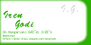 iren godi business card